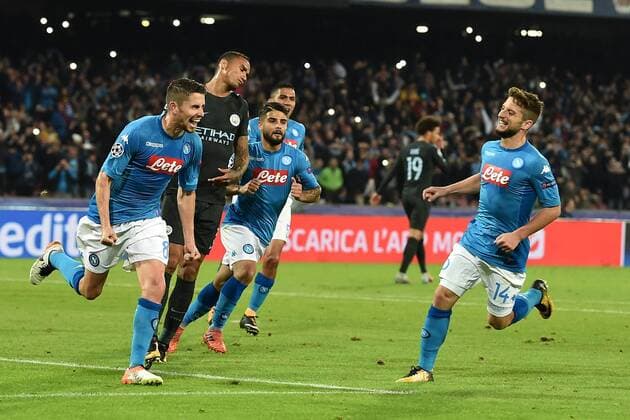 As Napoli 01 11 2017 - Champions League Napoli-Manchester City foto Antonello Sammarco Image nella foto: esultanza gol Jorginho 