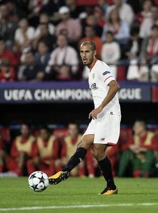 The player of the Sevilla Guido Pizarro during the party belonging to League of Champions facing to the Sevilla FC vs Spartak Moscu stadium Ramon Sanchez Pizjuan on the 01 10 2017th Seville Andalusia Spain foto Cristobal Duenas  xx xx