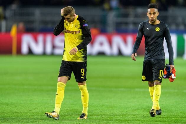 Andrey Yarmolenko (Borussia Dortmund 9) und Pierre-Emerick Aubameyang (Borussia Dortmund 17) beim Champions League Spiel zwischen Borussia Dortmund und Apoel FC am 01.11.2017, Dortmund Copyright: xSchuelerx xEibnerx-xPressefotox EP_EER