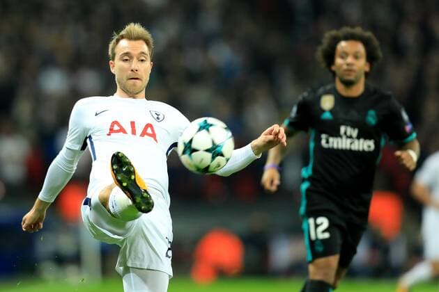 1st November 2017, Wembley Stadium, London, England; UEFA Champions League, Tottenham Hotspur versus Real Madrid; Christian Eriksen of Tottenham Hotspur crosses the ball  ActionPlus11946940