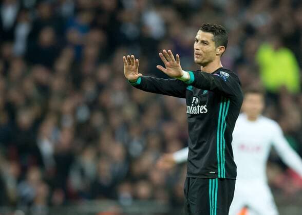 Cristiano Ronaldo of Real Madrid during the UEFA Champions League group H match between Tottenham Hotspur and Real Madrid at Wembley Stadium, London, England on 1 November 2017. Copyright: xVincexMignottx 17460033
