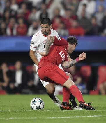 The player of the Sevilla Nolito during the party belonging to League of Champions facing to the Sevilla FC vs Spartak Moscu stadium Ramon Sanchez Pizjuan on the 01 10 2017th Seville Andalusia Spain foto Cristobal Duenas  xx xx