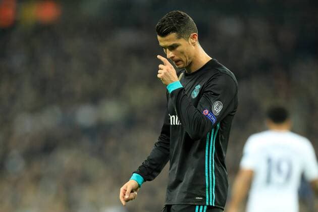 1st November 2017, Wembley Stadium, London, England; UEFA Champions League, Tottenham Hotspur versus Real Madrid; A dejected Cristiano Ronaldo of Real Madrid  ActionPlus11947004