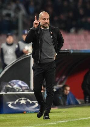 November 1, 2017 - Naples, Italy - Josep Guardiola of Manchester City during the UEFA Champions League match between Napoli v Manchester City at San Paolo Stadium, Naples, Italy on 1 November 2017. Napoli v Manchester City - UEFA Champions League  - ZUMAn230 20171101_zaa_n230_385 Copyright: xGiuseppexMaffiax