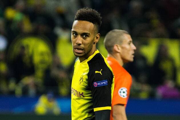 GER, UEFA CL, Borussia Dortmund (GER) vs Apoel Nikosia (CYP) 01.11.2017, Signal Iduna Park, Dortmund, GER, UEFA CL, Borussia Dortmund (GER) vs Apoel Nikosia (CYP), im Bild picture shows Pierre-Emerick Aubameyang (Borussia Dortmund 17),