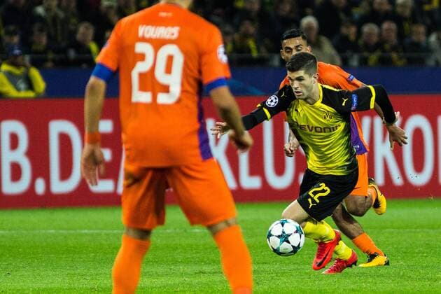 GER, UEFA CL, Borussia Dortmund (GER) vs Apoel Nikosia (CYP) 01.11.2017, Signal Iduna Park, Dortmund, GER, UEFA CL, Borussia Dortmund (GER) vs Apoel Nikosia (CYP), im Bild picture shows Christian Pulisic (Borussia Dortmund 22),