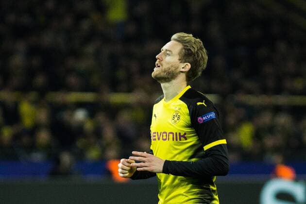 GER, UEFA CL, Borussia Dortmund (GER) vs Apoel Nikosia (CYP) 01.11.2017, Signal Iduna Park, Dortmund, GER, UEFA CL, Borussia Dortmund (GER) vs Apoel Nikosia (CYP), im Bild picture shows Andre Schuerrle (Borussia Dortmund 21) enttäuscht nach missglücktem Torschuss,