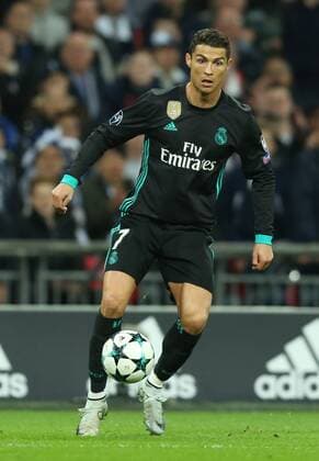 (171102) -- LONDON, Nov. 2, 2017 () -- Cristiano Ronaldo of Real Madrid controls the ball during the UEFA Champions League Group H match between Tottenham Hotspur and Real Madrid at Wembley Stadium in London, Britain on Nov. 1, 2017. Tottenham Hotspur won 3-1. () (SP)BRITAIN-LONDON-FOOTBALL-UEFA CHAMPIONS LEAGUE-GROUP H Xinhua 