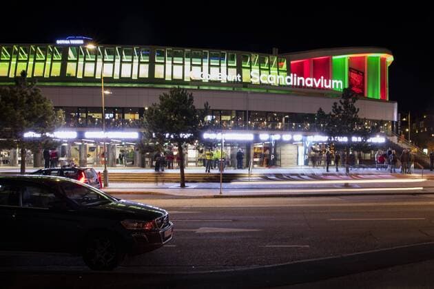 171102 Scandinavium exteriört innan ishockeymatchen i SHL mellan Frölunda och Skelleftea den 2 november 2017 i Göteborg.  Copyright: MICHAELxERICHSEN BB171102BB203