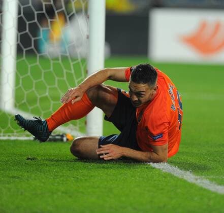 Mevlut Erdinc of Basaksehir during the UEFA Europa League group C match between Istanbul Basaksehir and Hoffenheim at Basaksehir Fatih Terim Stadium in Istanbul, Turkey, on November 02, 2017. 