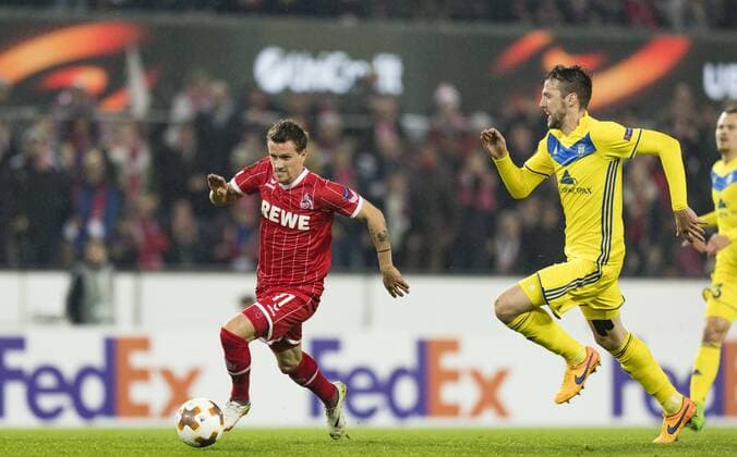 Köln, 02.11.2017 Tor: Simon Zoller (Köln) auf dem Weg zum 1:0 1. FC Köln - Bate Borisov