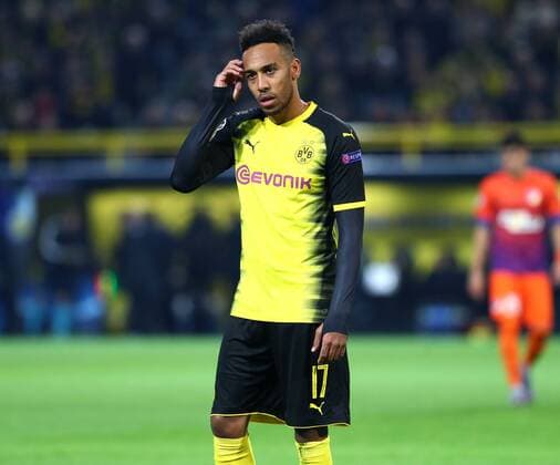 Mittwoch 01.11.2017, Saison 2017 2018, UEFA Champions League, 4. Spieltag im Dortmunder Signal Iduna Park, BVB 09 Borussia Dortmund - Apoel Nikosia, Pierre-Emerick Aubameyang (BVB) trauert einer vergebenen Torchance nach