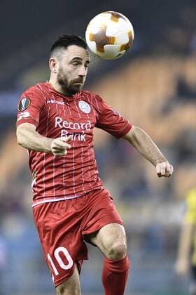 Essevee s Onur Kaya pictured in action during a soccer game between Dutch club SBV Vitesse and Belgian team SV Zulte Waregem, Thursday 02 November 2017 in Arnhem, The Netherlands, the fourth game of the group stage (Group K) of the UEFA Europa League competition. YORICKxJANSENS  x05193777x