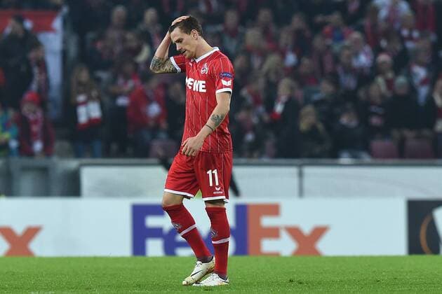 Fußball Europa League Gruppenphase 1. FC Köln - BATE Borissow am 02.11.2017 im RheinEnergieStadion in Köln Simon Zoller ( Köln ) enttäuscht