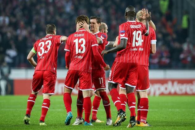 Yuya Osako (FC Koeln 13) erzielt das Tor zum 2:2 Ausgleich , 1. FC Koeln - BATE Borisov Koeln Copyright: xEIBNER BenjaminxHornx EP_BHN