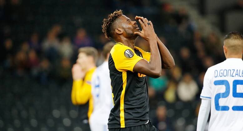 02.11.2017 Stade de Suisse Bern , SCHWEIZ , Saison 2017 2018 Herren Fussball Europa League BSC Young Boys Bern - Dynamo Kiew Kasim Adams Nuhu (Young Boys)