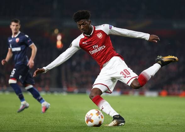Bilder des Tages - SPORT 2nd November 2017, Emirates Stadium, London, England; UEFA Europa League group stage, Arsenal versus Red Star Belgrade; Ainsley Maitland-Niles of Arsenal in action  ActionPlus11947182
