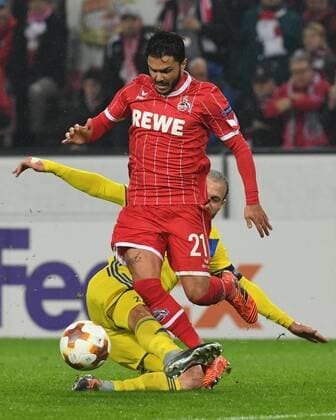 Fussball, Herren, UEFA Europa League , Saison 2017 2018, FC Koeln vs BATE Borisov , 02.11.2017, Rheinenergiestadion, Köln, Leonardo Bittencourt, FC Köln, Igor Stasevich BATE Borisov, ,