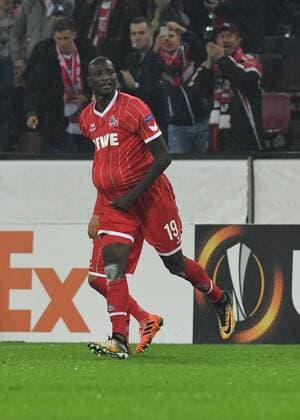 Fussball, Herren, UEFA EuropaLeague , Saison 2017 2018, FC Koeln vs FC BATE Borisov , 02.11.2017, Rheinenergiestadion, Köln, Sehrou Guirassy, FC Koeln, Aktion, Einzelbild, Torjubel