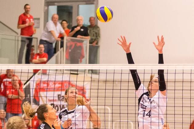 , Volleyball, 1. Bundesliga Frauen, Schwarz-Weiß Erfurt - Rote Raben Vilsbiburg,