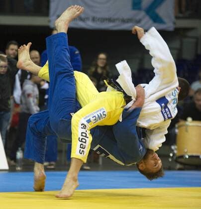Themen der Woche - SPORT Bilder des Tages - SPORT Deutsche Judo Bundesliga, Finale (04.11.2017). Finale Hamburger JT - KSV Esslingen Dominic Ressel (re Hamburg) mit einem Ippon gegen Felix Kurz (oben Esslingen). Leipzig Sachsen Deutschland *** German Judo Bundesliga Final 04 11 2017 Final Hamburger JT KSV Esslingen Dominic Ressel re Hamburg with an Ippon against Felix Kurz above Esslingen Leipzig Saxony Germany
