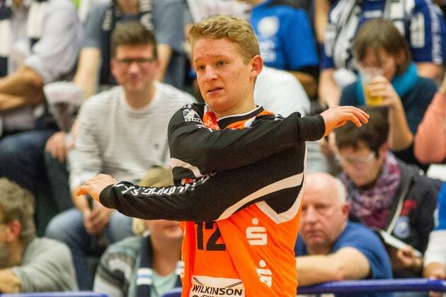 BHC Neuzugang Emil Olbertz ( 12, TW, Bergischer HC) aus Dormagen Bergischer HC vs. HSG Nordhorn-Lingen, Handball, 2. Bundesliga, 04.11.17 Solingen NRW Deutschland Klingenhalle