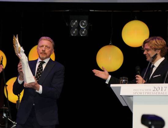 04.11.2017 Frankfurt am Main, Alte Oper Deutscher SportpresseBall Tennislegende Boris Becker wurde 2008 zur Legende des Sports gekürt und erhält heute nachträglich den Pegasos-Preis
