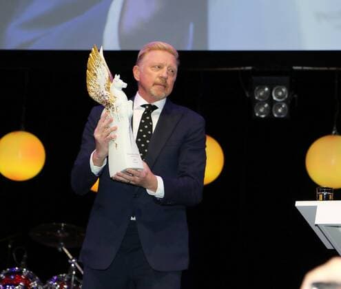 04.11.2017 Frankfurt am Main, Alte Oper Deutscher SportpresseBall Tennislegende Boris Becker wurde 2008 zur Legende des Sports gekürt und erhält heute nachträglich den Pegasos-Preis