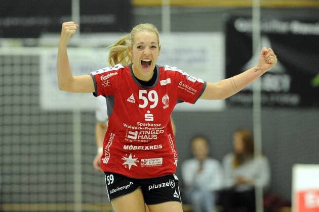 Lisa-Marie Preis (HSG Bad Wildungen Vipers) -- Handball --- DHB-Pokal 3. Runde, Frauen --- HSG Bad Wildungen Vipers vs Frisch Auf! Goeppingen --- 04.11.2017, Bad Wildungen Copyright: xEibner-Pressefoto RolandxSippelx EP_RSL