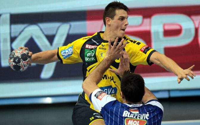 05.11.2017 Szeged(Hungary) Mol Pick Szeged-Rhein Neckar Löwen EHF Champions League men s handball Filip Taleski(L) Rhein Neckar Löwen : 