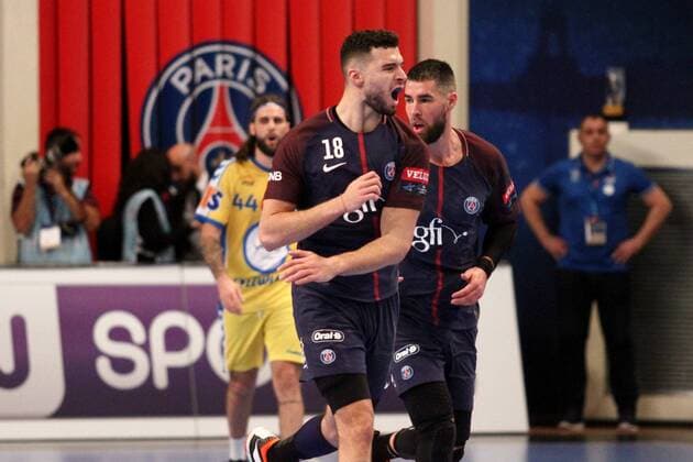 Nedim Remili Paris HANDBALL Paris Saint Germain Handball vs PGE Vive Kielce Velux EHF Champions League 6eme journee 05 11 2017 KevinDomas Panoramic 