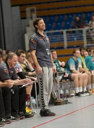 Handball Handball 3.Liga Nord 2017 2018 - Handball Sportverein Hamburg vs. Oranienburger HC Trainer Torsten Jansen (Hamburg), Sporthalle Hamburg Hamburg