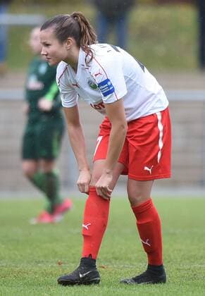 05.11.2017, xhbx, Fussball 1.Bundesliga Frauen, 1.FFC Frankfurt - SV Werder Bremen, emspor v.l. Alexandra Emmerling (1.FFC Frankfurt) Frankfurt am Main