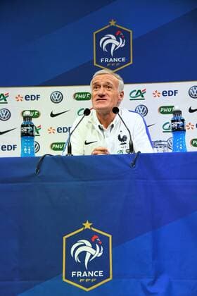 Didier Deschamps selectionneur Equipe de france de Football FOOTBALL Conference de Presse Equipe de France Clairefontaine 06 11 2017 AnthonyBIBARD FEP Panoramic 