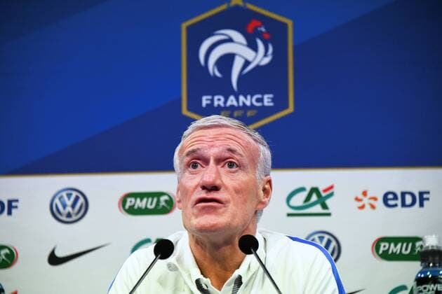 Didier Deschamps selectionneur Equipe de france de Football FOOTBALL Conference de Presse Equipe de France Clairefontaine 06 11 2017 AnthonyBIBARD FEP Panoramic 
