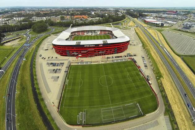 ALKMAAR, 19-07-2013, presentatie seizoen 2013-2014, voetbal, eredivisie, AFAS Stadion, foto persdag AZ, stadionfoto, luchtfoto. az 2013-2014