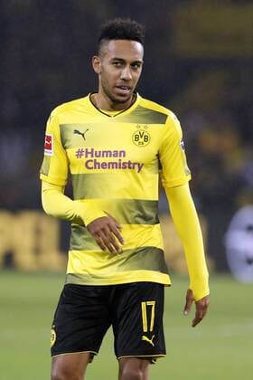AUBAMEYANG Pierre Team BVB DFL Fussball Bundesliga Saison 2017-2018 Spiel Borussia Dortmund-FC Bayern Muenchen 1 : 3 am 04. November 2017 im Signal Iduna Park in Dortmund