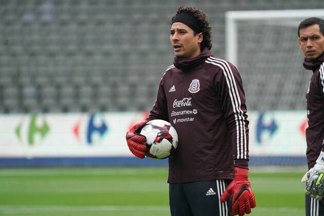 Mexico s Guillermo Ochoa pictured at the start of a training session of Mexican national soccer team El Tri, Thursday 09 November 2017, in Tubize. The team will be playing a friendly game against Belgium on 10th November. BRUNOxFAHY  x05197236x