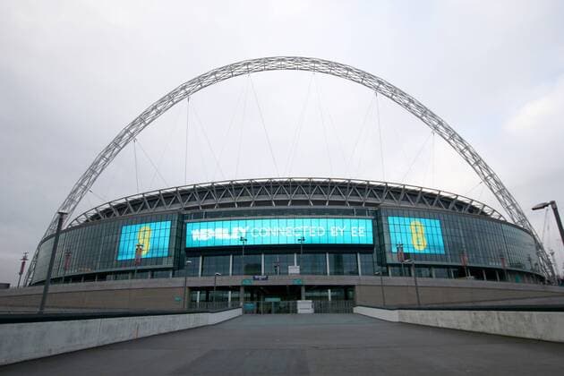 Fussball, Herren, Saison 2017 18, Freundschaftsspiel in London, England - Deutschland, Nordseite des Wembley Stadions mit Stahlrohkonstruktion für das Stadiondach, 09.11.17, Copyright: xMichaelxHundtx xMatthiasxKochx