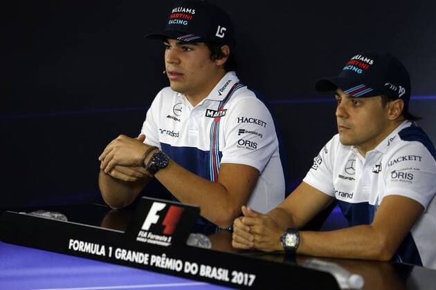 09.11.2017 - press conference PK Pressekonferenz Lance Stroll (CDN) Williams FW40 and Felipe Massa (BRA) Williams FW40 Brazilian Grand Prix, Sao Paulo, Interlagos 9 - 12 November 2017 09.11.2017 - Press conference, Lance Stroll (CDN) Williams FW40 and Felipe Massa (BRA) Williams FW40 