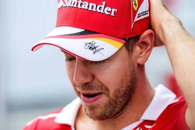 November 9, 2017 - Sao Paulo, Brazil - Ferrari s German Sebastian Vettel in the pit of the Interlagos Autodrome in southern Sao Paulo on Thursday, 09, in preparation for the Brazilian Grand Prix Formula 1 race on Sunday, 12. Brazil F1 GP preparations - ZUMAo70_ 80792622st Copyright: xDarioxOliveirax