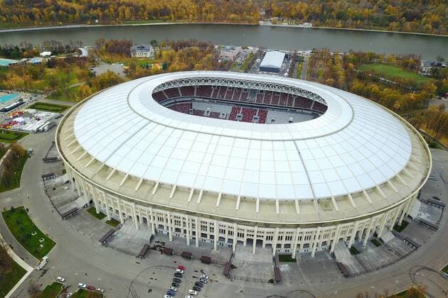 November 10, 2017. Russia, Moscow, Luzhniki Stadium. On open training for making-ready for match against Argentina and Spain. Luzhniki Stadium from the altitude DmitryxGolubovich 