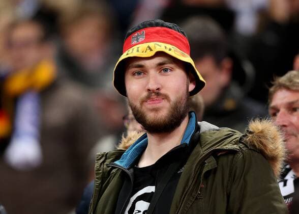 10th November 2017, Wembley Stadium, London, England; International football friendly, England versus Germany; Germany fan looks on from inside Wembley Stadium before kick off  ActionPlus11949199