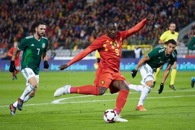 Fußball, Belgien - Mexiko Belgium s Romelu Lukaku pictured in action during a friendly soccer game between Belgian national team Nationalteam Red Devils and Mexico, Friday 10 November 2017, in Brugge. BRUNOxFAHY  x05197985x