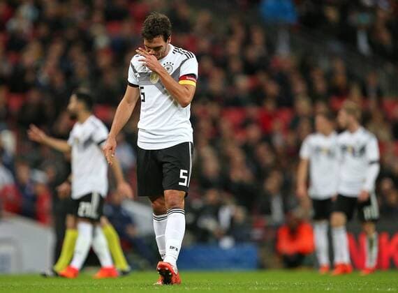 10.11.2017, Fussball Länderspiel, England - Deutschland, in Wembley National Stadium London. Mats Hummels (Deutschland)