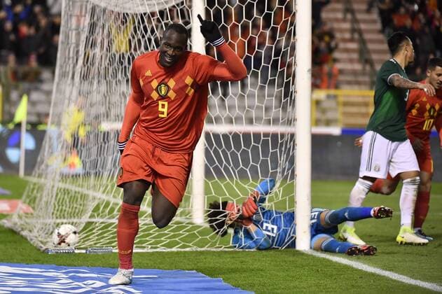 Fußball, Belgien - Mexiko Belgium s Romelu Lukaku celebrates after scoring during a friendly soccer game between Belgian national team Nationalteam Red Devils and Mexico, Friday 10 November 2017, in Brugge. DIRKxWAEM  x05198071x