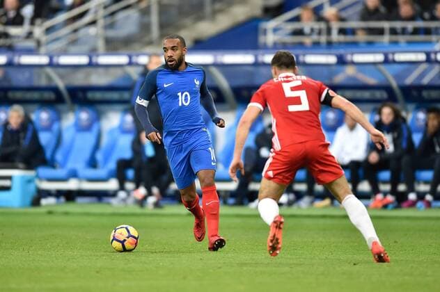 Fußball, Frankreich - Wales Alexandre Lacazette (fr) FOOTBALL : France vs Pays de Galles - Match Amical - St Denis - 10 11 2017 ThierryBreton Panoramic 