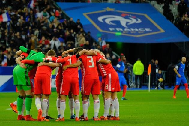 Fußball, Frankreich - Wales November 10, 2017 - Saint Denis, Seine Saint Denis, France - Welsh team before the friendly match between France and Wales at the Stade de France - St Denis - France.France beat Wales 2-0 Soccer 2017 - France 2-0 Wales - ZUMAp119 20171110_zaf_p119_002 Copyright: xPierrexSteveninx