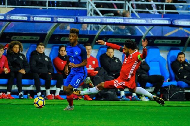 Fußball, Frankreich - Wales November 11, 2017 - Saint Denis, Seine Saint Denis, France - French team Forward KINGSLEY COMAN in action during the friendly match between France and Wales at the Stade de France - St Denis - France.France beat Wales 2-0 Soccer 2017 - France 2-0 Wales - ZUMAp119 20171111_zaf_p119_005 Copyright: xPierrexSteveninx