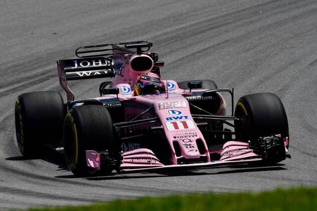 Sergio Perez, Sahara Force India F1, formula 1 GP, Brasilien in Sao Paulo Interlagos, 12.11.2017 Photo:mspb Jerry Andre Sergio Perez, formula 1 GP, Brasilien